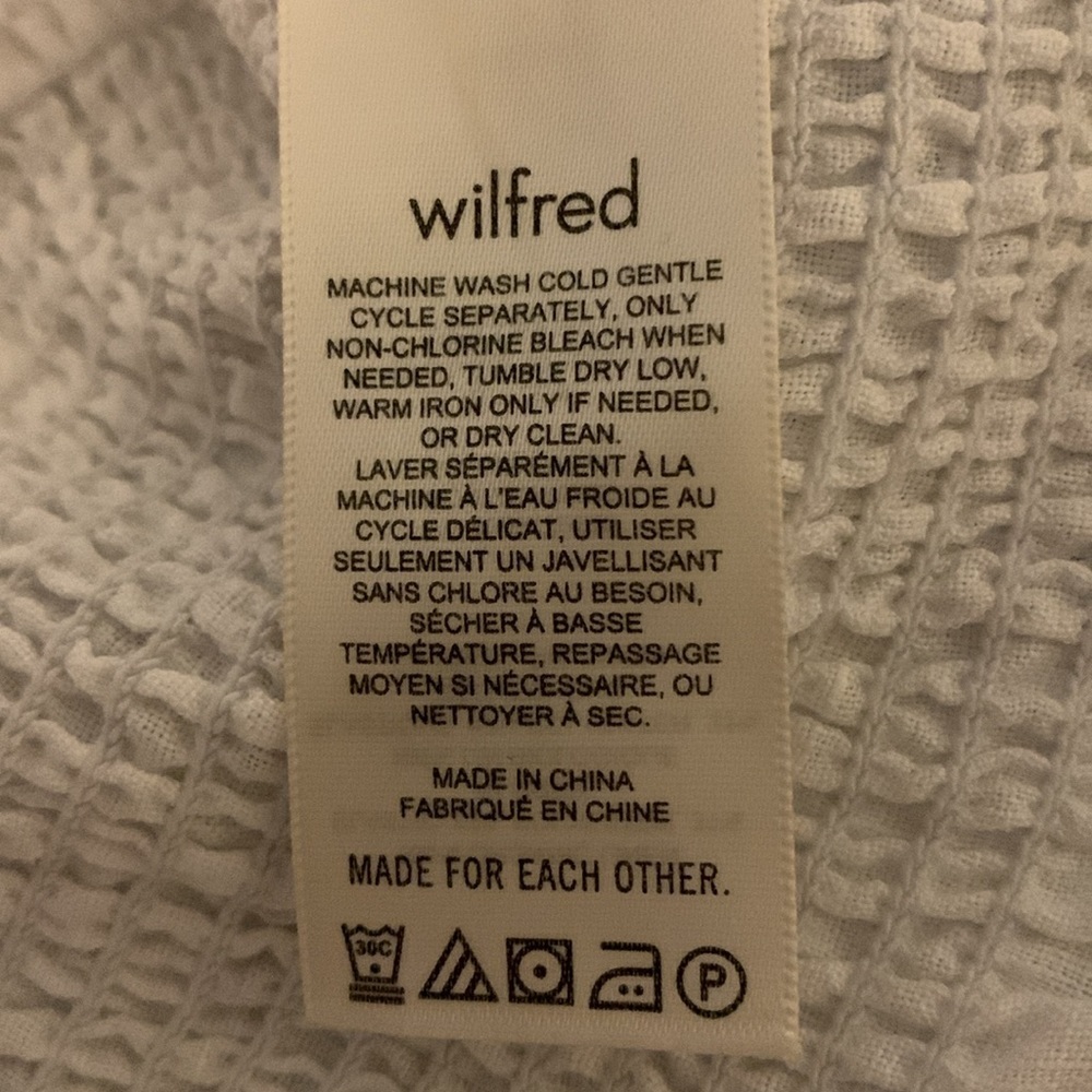 Aritzia Wilfred Ballad Smocked Linen Tie Strap Peplum Cami Top Size Medium - Picture 8 of 9
